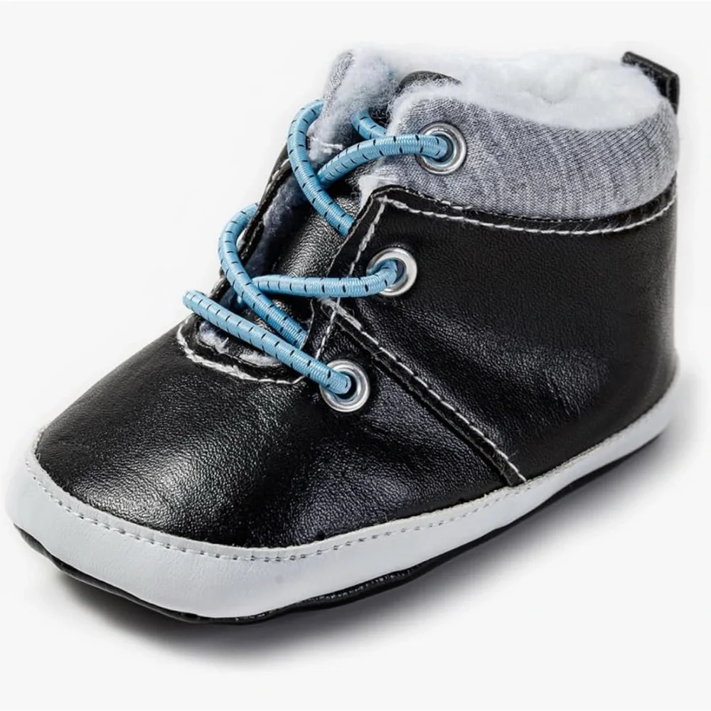 Baby Shoes Set - Denim and Black